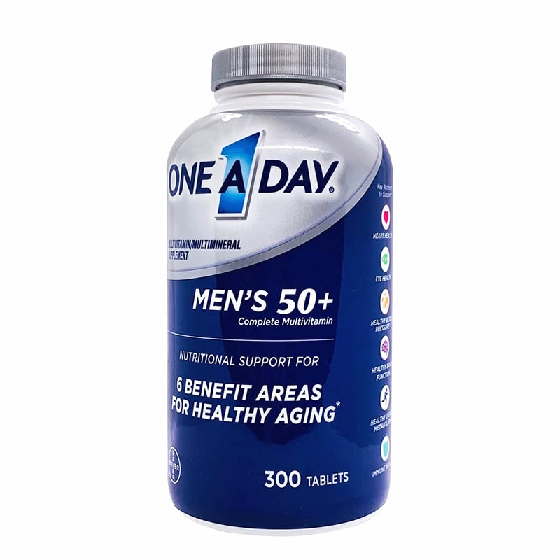 1 Viên Uống Bổ Sung Vitamin Tổng Hợp *Cho Nam* One A Day Men 50+ (300v) 11/2025 (Hũ) - 550k